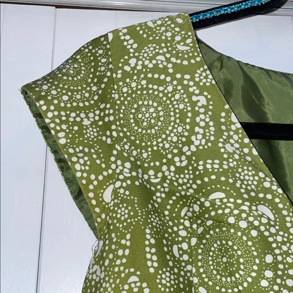 Liz Claiborne Green Patterned Midi Dress - Picture 7 of 10
